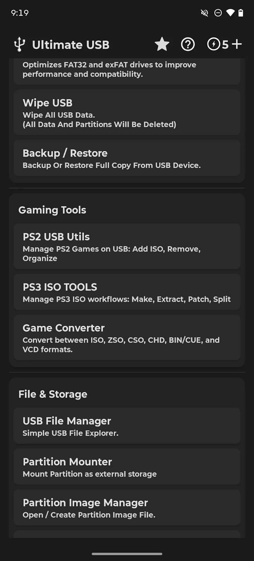 Ultimate USB — Screenshot 2