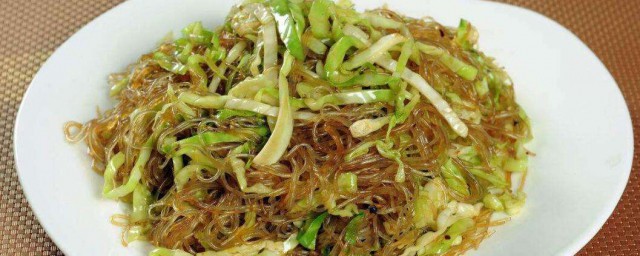 圓白菜炒粉絲做法 具體的步驟是什麼