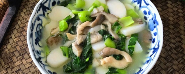 青菜年糕怎麼做 傢常青菜年糕湯的做法