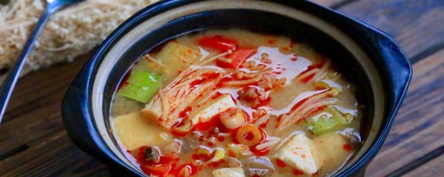 韓式大醬湯 在傢自制韓式大醬湯用料豐富營養好