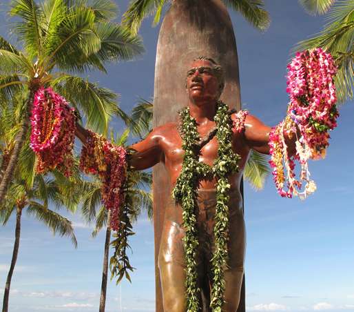 杜克卡哈那莫庫雕像 Duke Kahanamoku Statue 