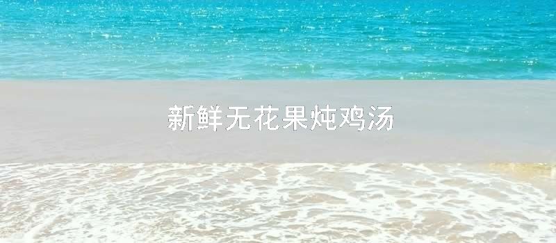 新鲜无花果炖鸡汤