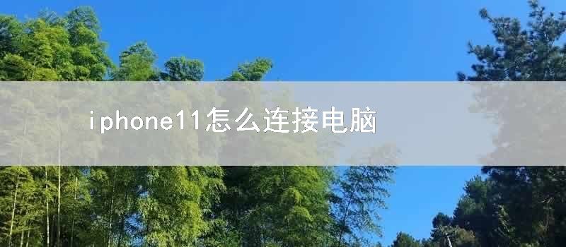 iphone11怎么连接电脑