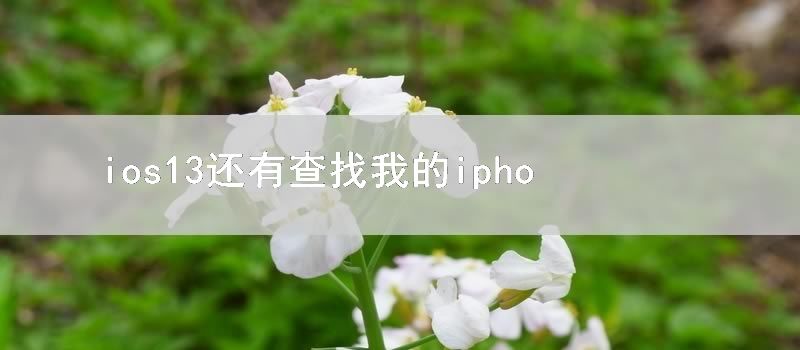 ios13还有查找我的iphone