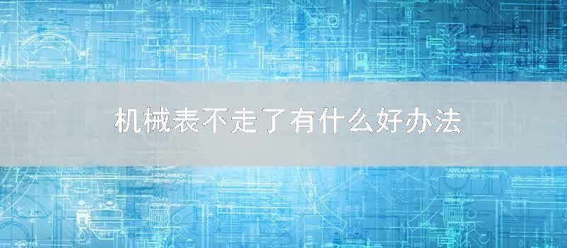机械表不走了有什么好办法