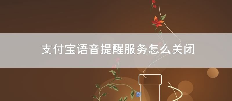 支付宝语音提醒服务怎么关闭