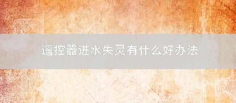 遥控器进水失灵有什么好办法