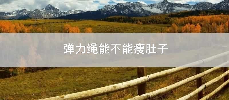 弹力绳能不能瘦肚子