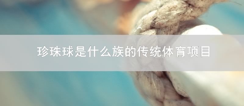 珍珠球是什么族的传统体育项目