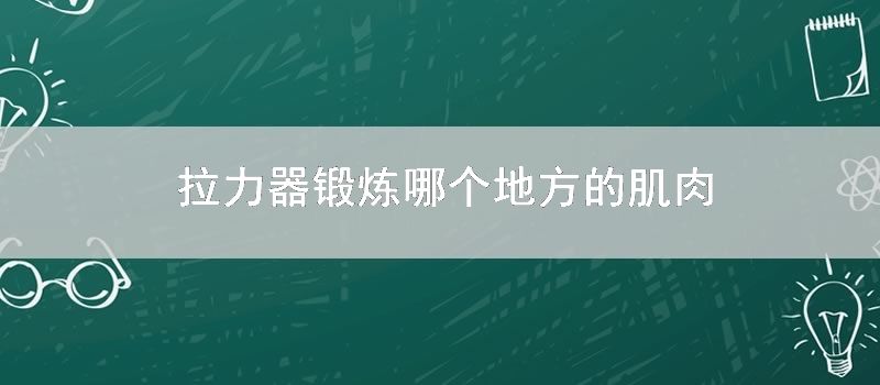 拉力器锻炼哪个地方的肌肉