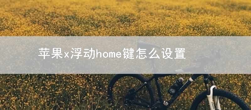 苹果x浮动home键怎么设置