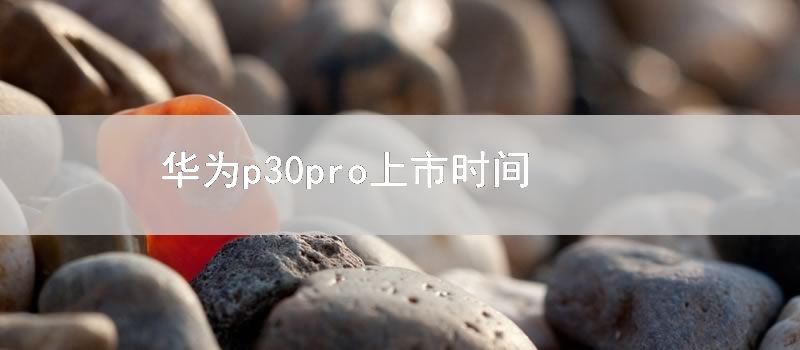 华为p30pro上市时间