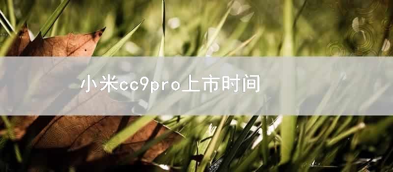 小米cc9pro上市时间