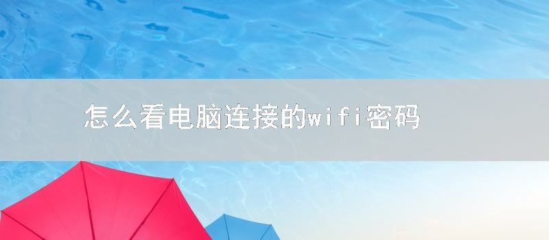 怎么看电脑连接的wifi密码