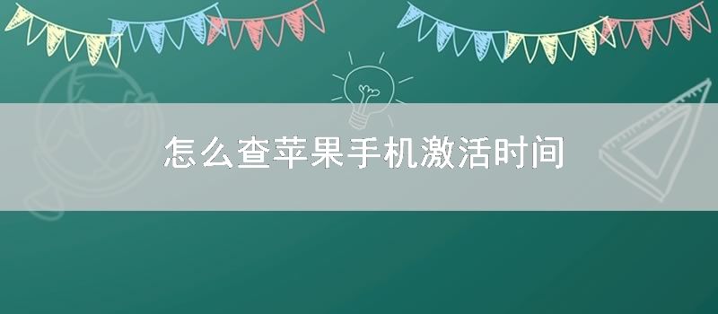 怎么查苹果手机激活时间