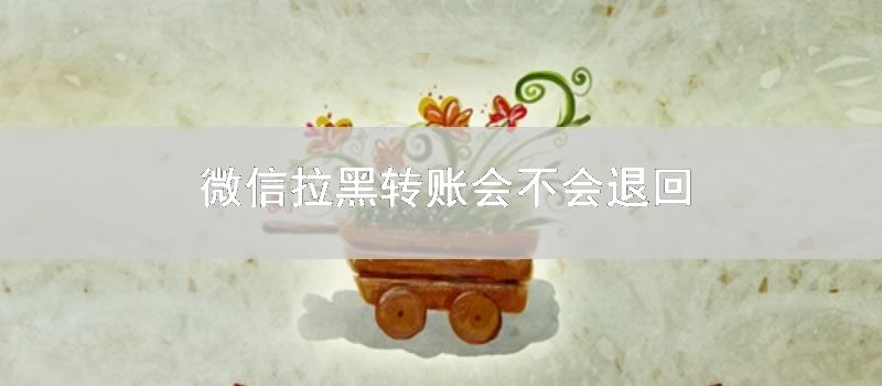 微信拉黑转账会不会退回