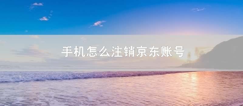 手机怎么注销京东账号
