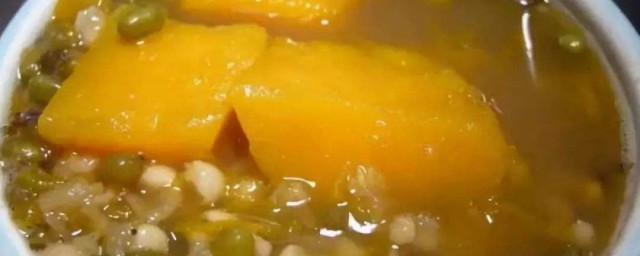 綠豆南瓜湯的做法 綠豆南瓜湯的做法介紹