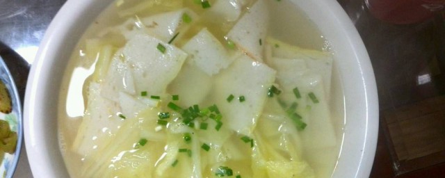 白菜湯的做法 做的時候用到瞭什麼原料
