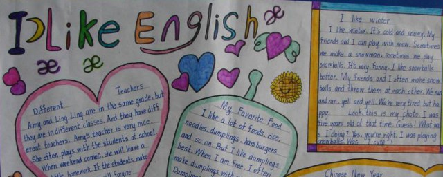 英語手抄報內容大全 英語學習角應該寫些什麼