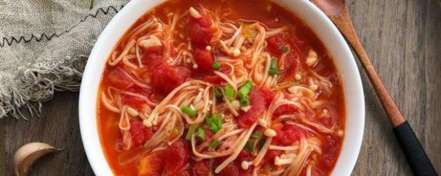 番茄炒金針菇 番茄炒金針菇的簡單做法